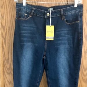 Ladies Stretch Blue Jeans Skinny Size 10-12